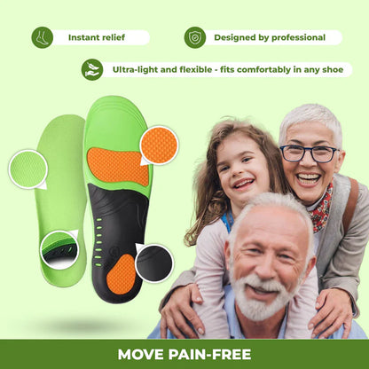 Orthopedic Insoles - Pain relieving and shock absorbing